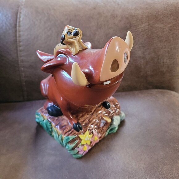 Pumbaa and Timon Music Box The Lion King Hakuna Matara Schmid 1994 Box Vintage - Picture 2 of 7